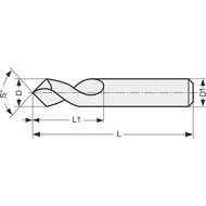 NC-Anbohrer HSS-E 90° 8mm